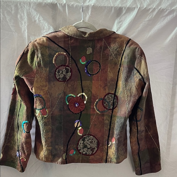 Alex Kim Artisan Embellished Multicolor Women's Jacket L - Picture 3 of 5